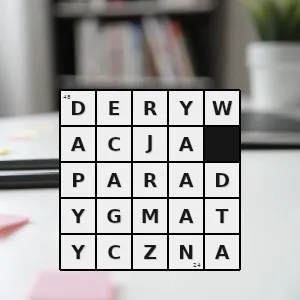 Hasło krzyżówkowe derywacja - derywacja paradygmatyczna – rozwiązanie, synonimy, podpowiedzi i definicje krzyżówkowe